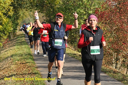 Der Trainer beim Genußlauf Der Trainer beim Genußlauf